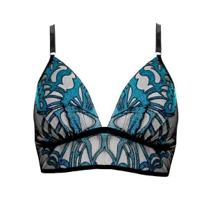 Monarch Bralette - Black/Blue -