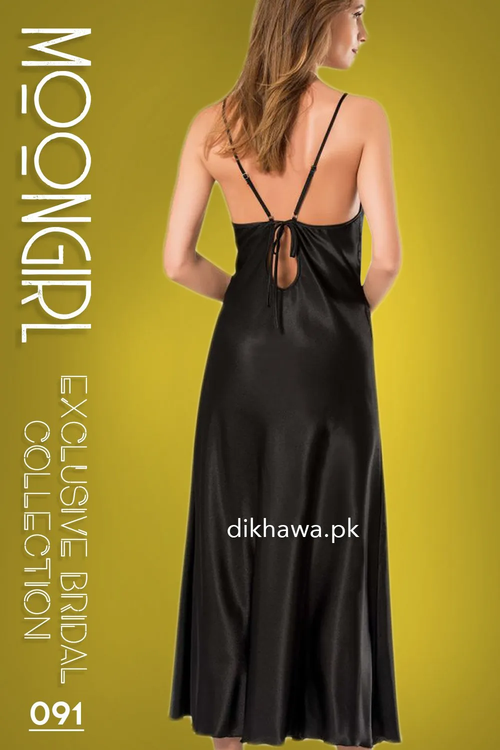 Moongirl - Exclusive Bridal 2Pc Long Nighty Set with Robe - Wedding Nighty Set 091 - Turkish Brand