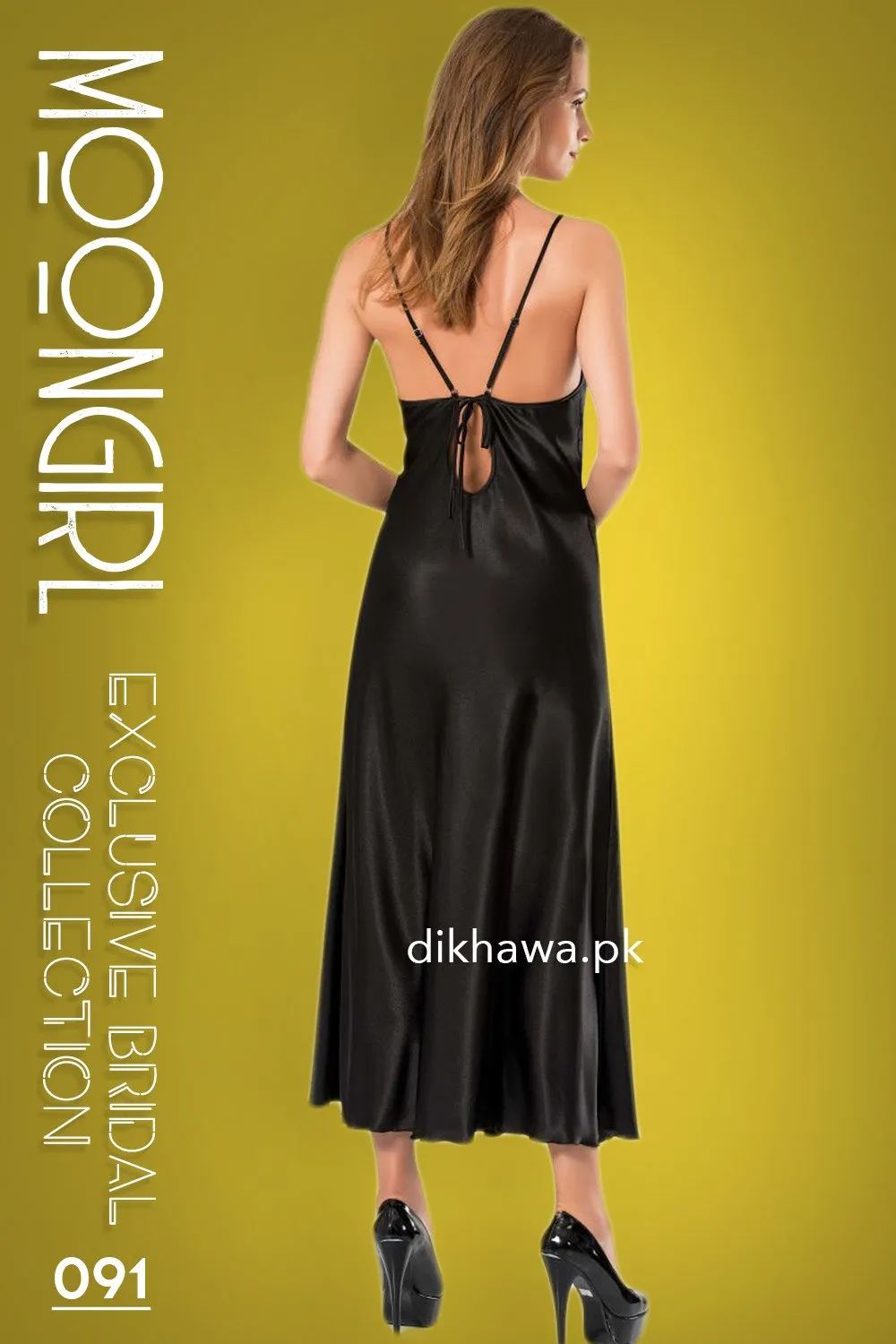Moongirl - Exclusive Bridal 2Pc Long Nighty Set with Robe - Wedding Nighty Set 091 - Turkish Brand