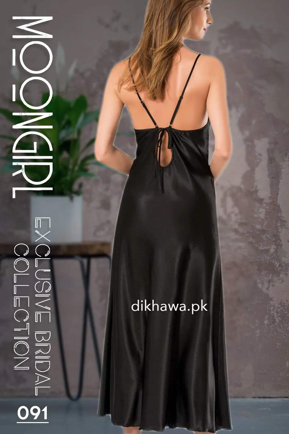 Moongirl - Exclusive Bridal 2Pc Long Nighty Set with Robe - Wedding Nighty Set 091 - Turkish Brand