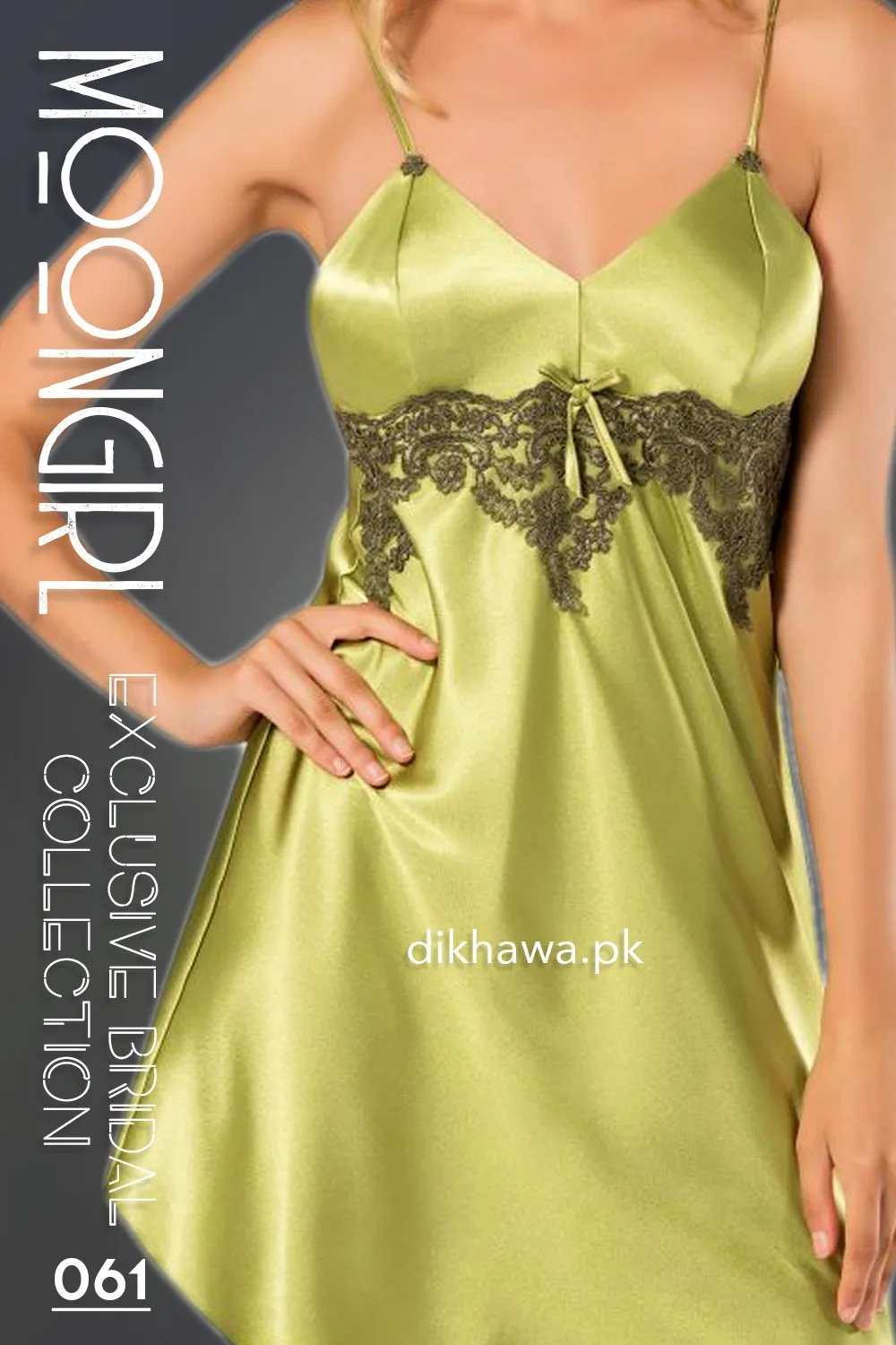 Moongirl - Exclusive Bridal 2Pc Short Nighty Wedding Honeymoon Nighty Set 061 - Turkish Brand