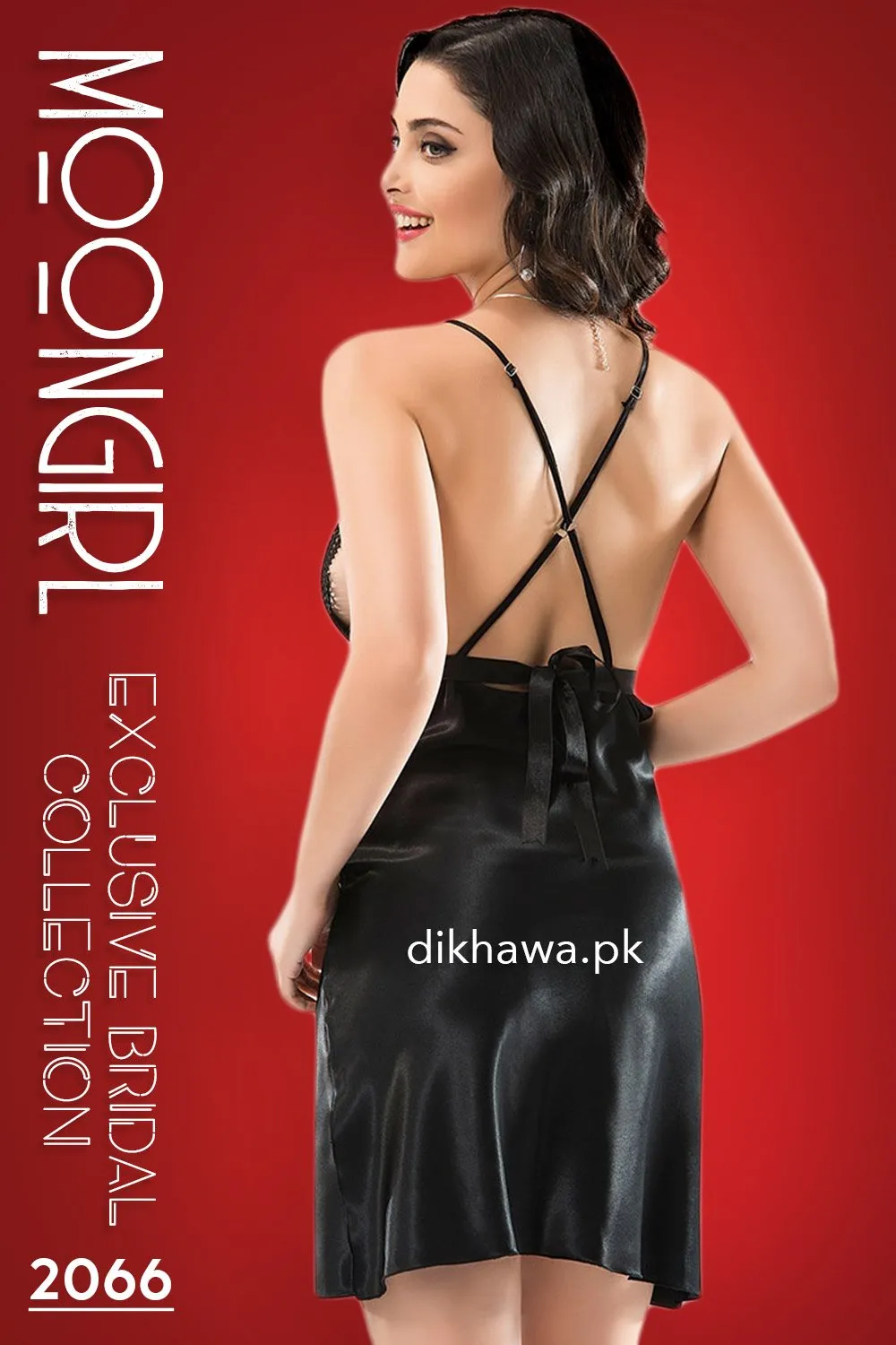 Moongirl - Exclusive Bridal 2Pc Short Nighty Wedding Honeymoon Nighty Set 2066 - Turkish Brand