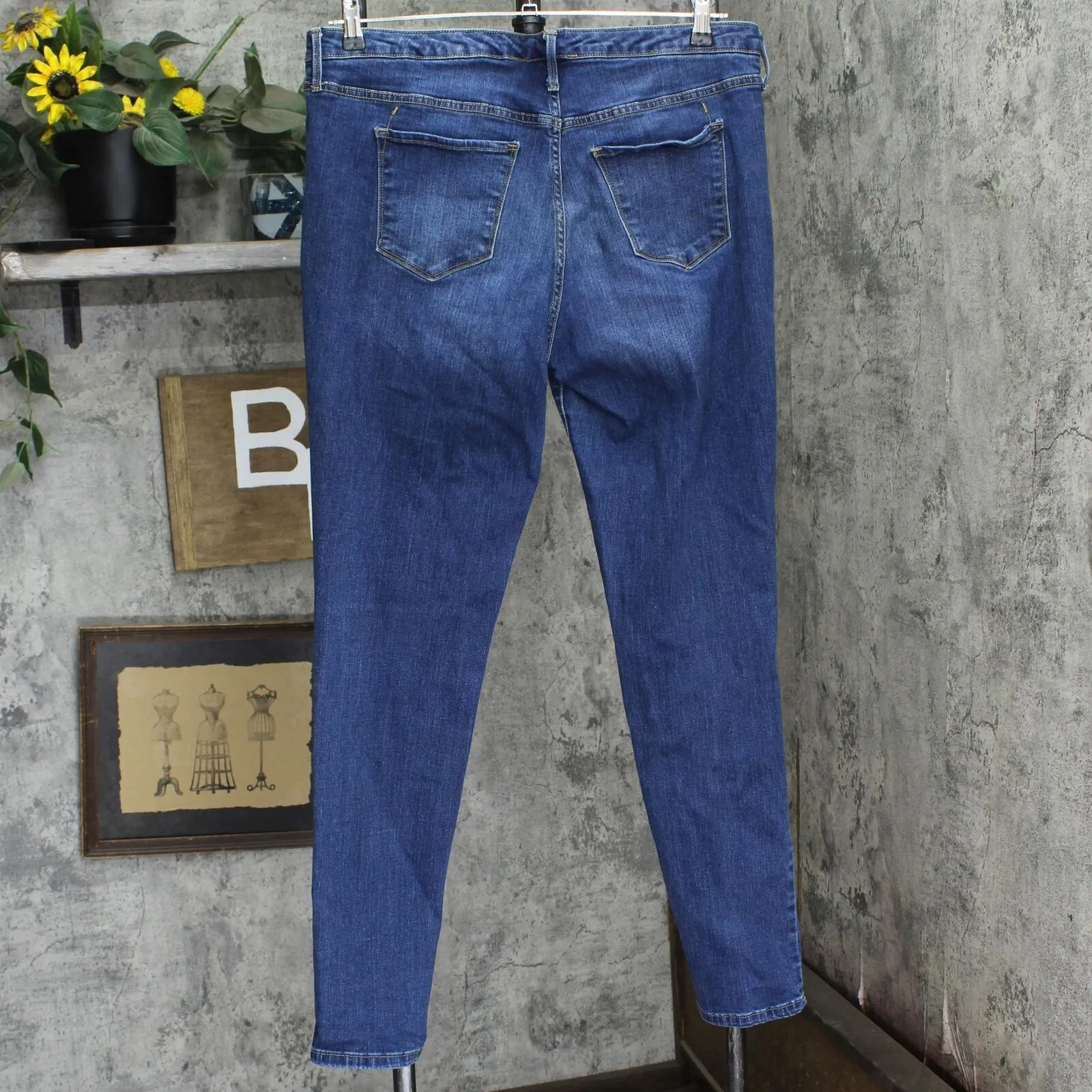 Mossimo Womens Mid Rise Skinny Jeans 1678c25990081b Medium Blue 16 Long