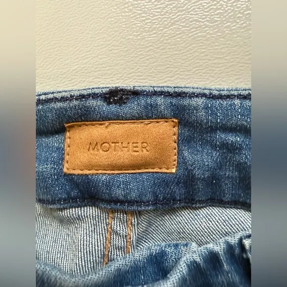 Mother “Looker Ankle Fray” Mid Rise Skinny Jeans In Birds Of Paradise Wash Sz 24
