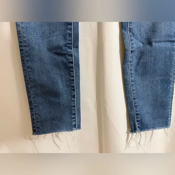 Mother “Looker Ankle Fray” Mid Rise Skinny Jeans In Birds Of Paradise Wash Sz 24