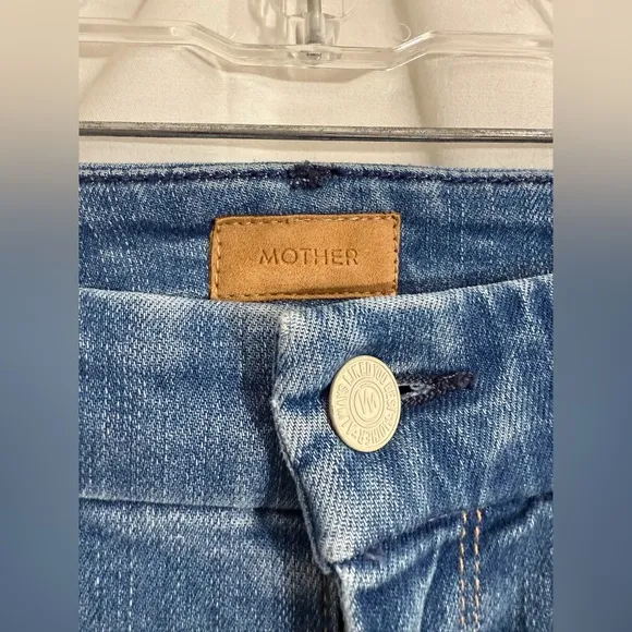 Mother “Looker Ankle Fray” Mid Rise Skinny Jeans In Birds Of Paradise Wash Sz 24