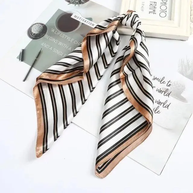 Multi-Functional Square Silk Scarf 60*60cm Headband Hairbands Hair Hoop Accessories For Women,Girl,Lady Head Neck Satin Scarf Handkerchief