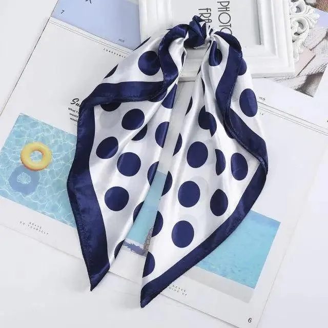 Multi-Functional Square Silk Scarf 60*60cm Headband Hairbands Hair Hoop Accessories For Women,Girl,Lady Head Neck Satin Scarf Handkerchief