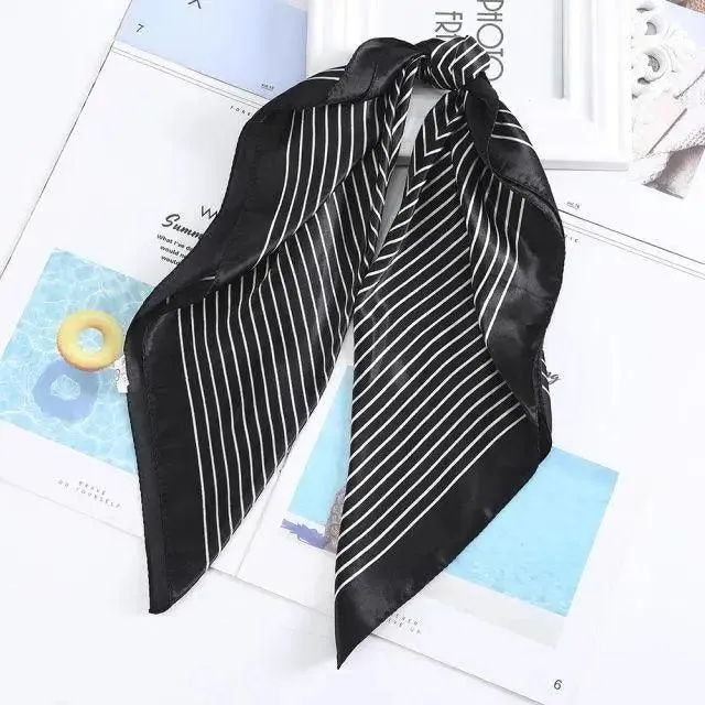 Multi-Functional Square Silk Scarf 60*60cm Headband Hairbands Hair Hoop Accessories For Women,Girl,Lady Head Neck Satin Scarf Handkerchief