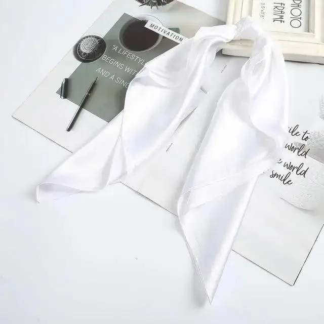 Multi-Functional Square Silk Scarf 60*60cm Headband Hairbands Hair Hoop Accessories For Women,Girl,Lady Head Neck Satin Scarf Handkerchief