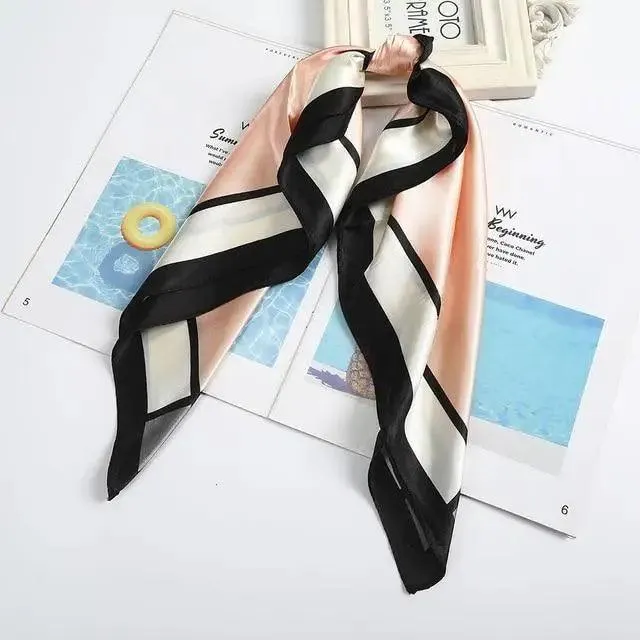 Multi-Functional Square Silk Scarf 60*60cm Headband Hairbands Hair Hoop Accessories For Women,Girl,Lady Head Neck Satin Scarf Handkerchief