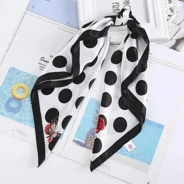 Multi-Functional Square Silk Scarf 60*60cm Headband Hairbands Hair Hoop Accessories For Women,Girl,Lady Head Neck Satin Scarf Handkerchief