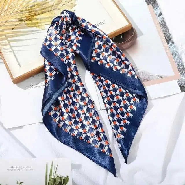 Multi-Functional Square Silk Scarf 60*60cm Headband Hairbands Hair Hoop Accessories For Women,Girl,Lady Head Neck Satin Scarf Handkerchief