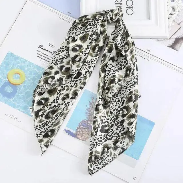 Multi-Functional Square Silk Scarf 60*60cm Headband Hairbands Hair Hoop Accessories For Women,Girl,Lady Head Neck Satin Scarf Handkerchief