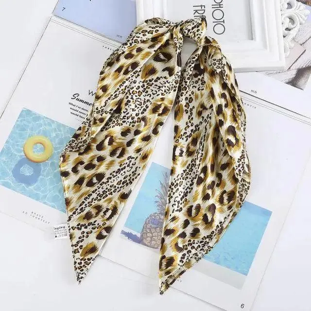 Multi-Functional Square Silk Scarf 60*60cm Headband Hairbands Hair Hoop Accessories For Women,Girl,Lady Head Neck Satin Scarf Handkerchief