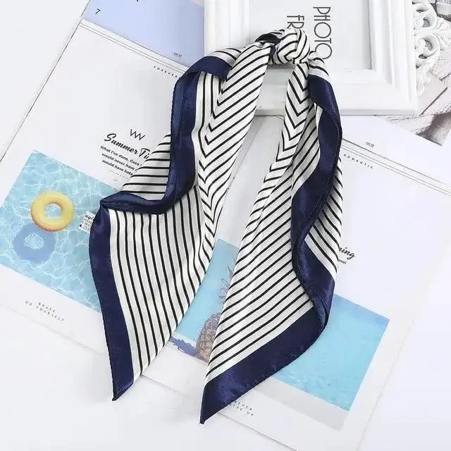 Multi-Functional Square Silk Scarf 60*60cm Headband Hairbands Hair Hoop Accessories For Women,Girl,Lady Head Neck Satin Scarf Handkerchief