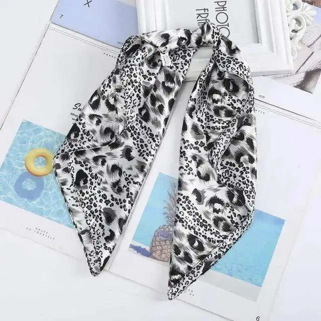 Multi-Functional Square Silk Scarf 60*60cm Headband Hairbands Hair Hoop Accessories For Women,Girl,Lady Head Neck Satin Scarf Handkerchief