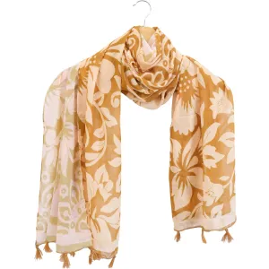 Mustard Folk Scarf