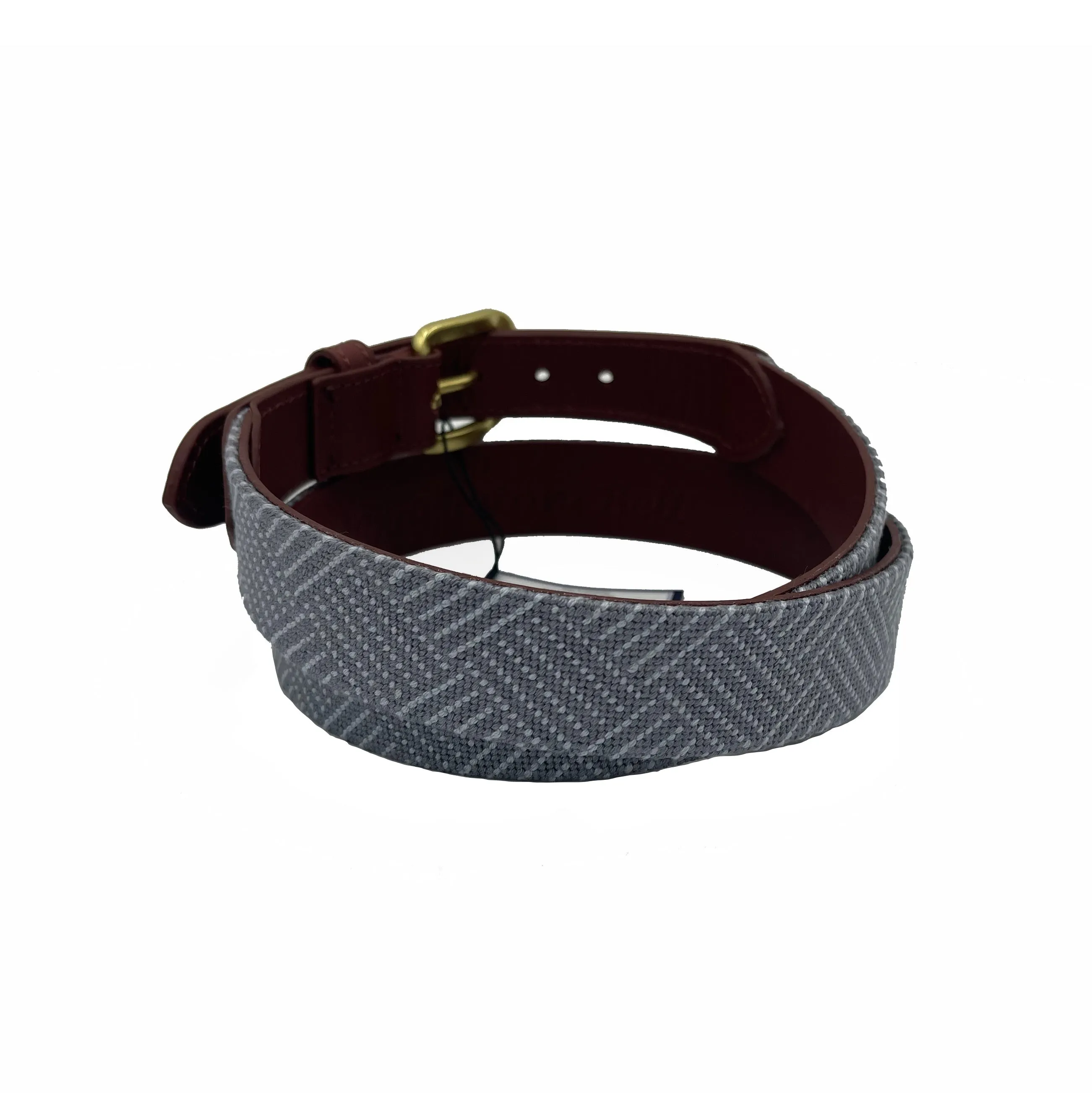 Needlepoint Texture Basketweave Steel Grey and Navy Blue