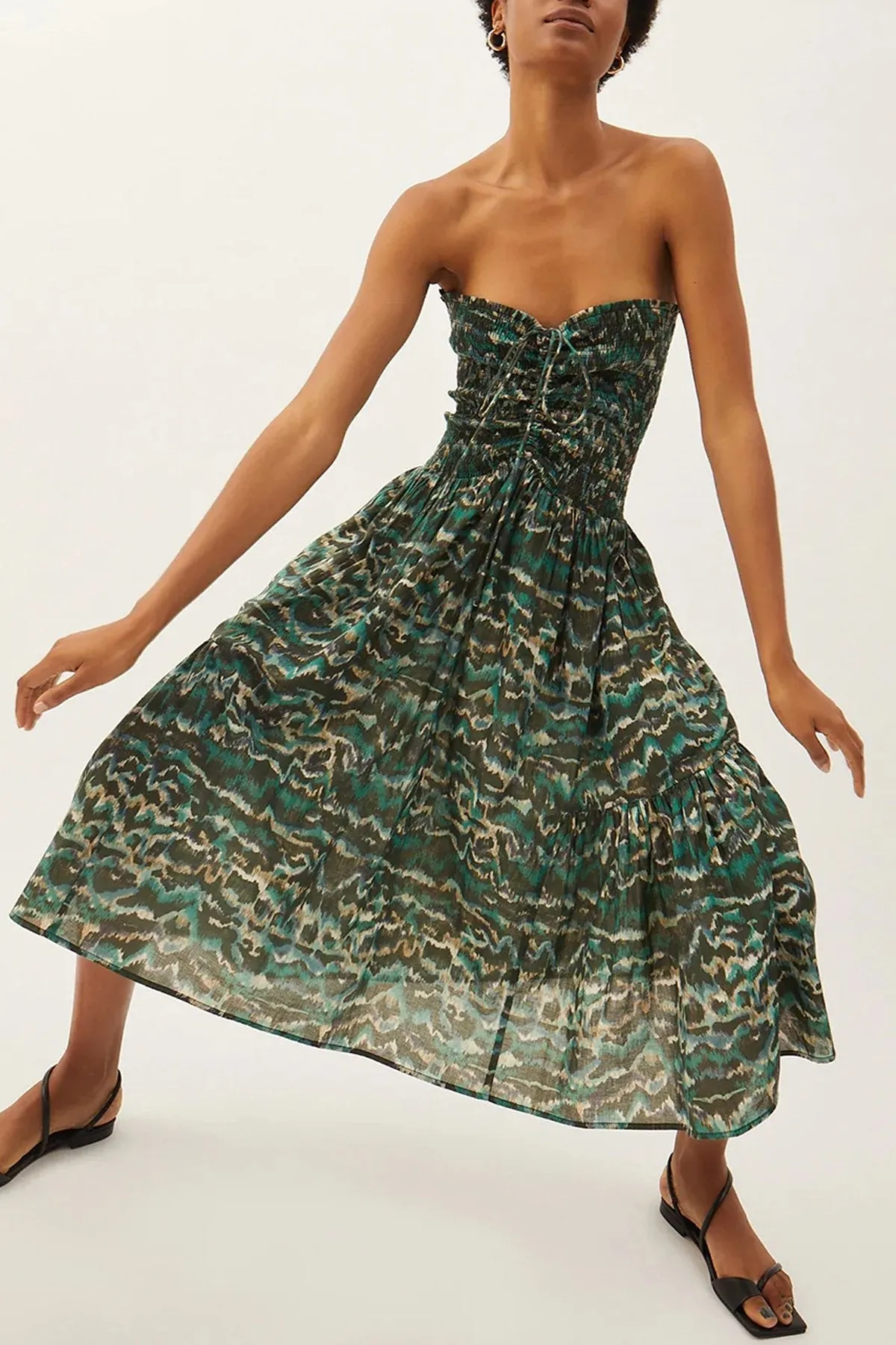 Nerja Selva Midi Dress in Mix 2
