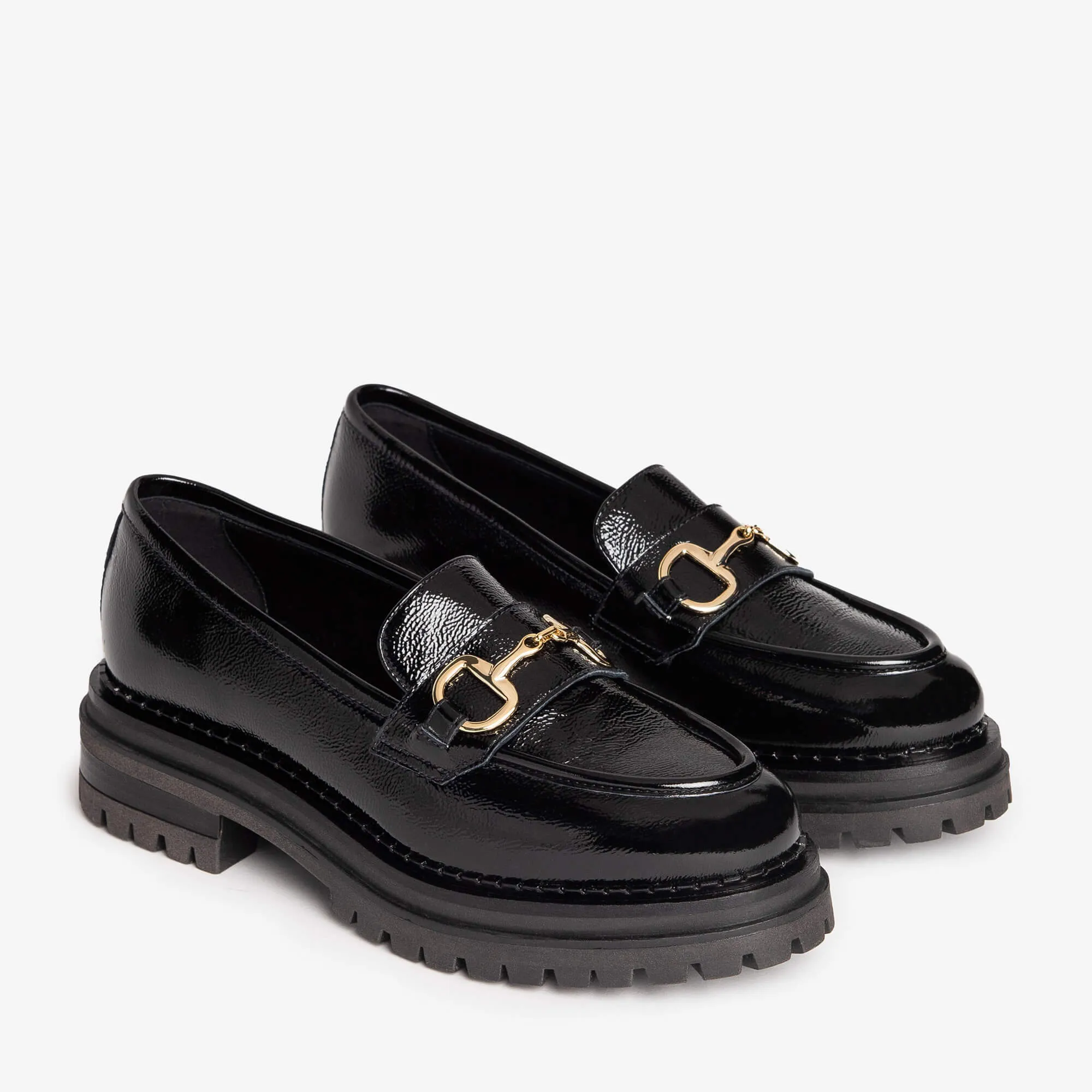 NeroGiardini Black Leather Chunky Loafers