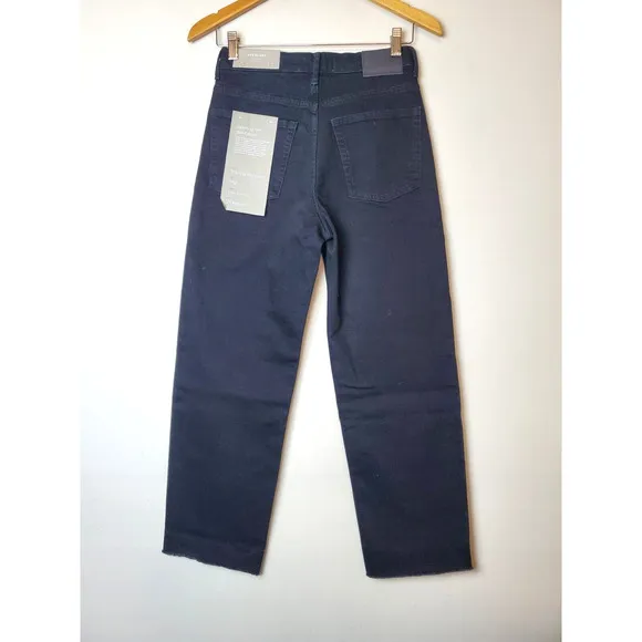 NEW Everlane Jeans 25 &quot;The Way High Jean&quot; Black Womens ORGANIC Straight