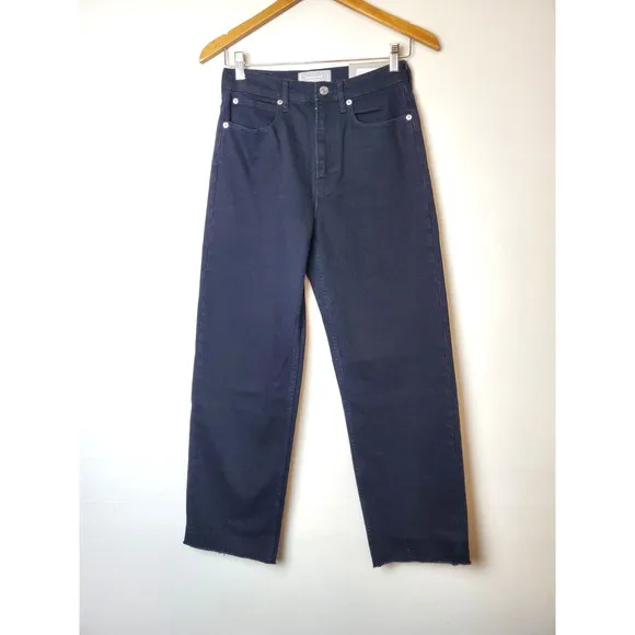 NEW Everlane Jeans 25 &quot;The Way High Jean&quot; Black Womens ORGANIC Straight