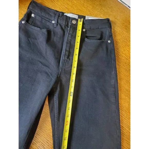NEW Everlane Jeans 25 &quot;The Way High Jean&quot; Black Womens ORGANIC Straight