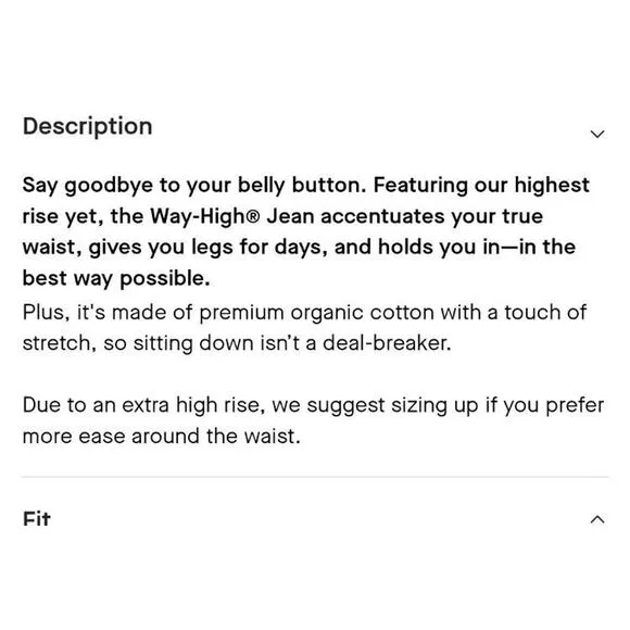 NEW Everlane Jeans 25 &quot;The Way High Jean&quot; Black Womens ORGANIC Straight
