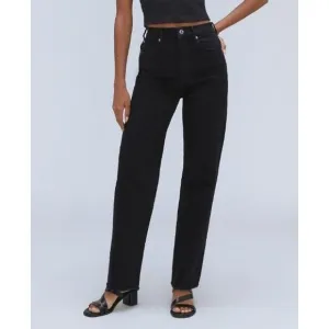NEW Everlane Jeans 25 &quot;The Way High Jean&quot; Black Womens ORGANIC Straight