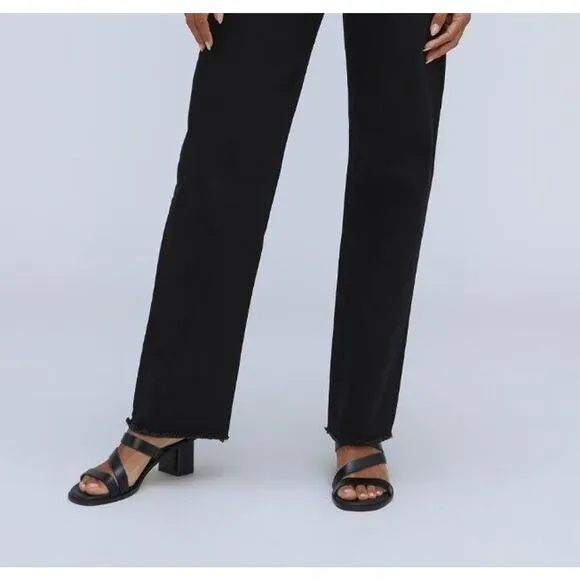 NEW Everlane Jeans 25 &quot;The Way High Jean&quot; Black Womens ORGANIC Straight