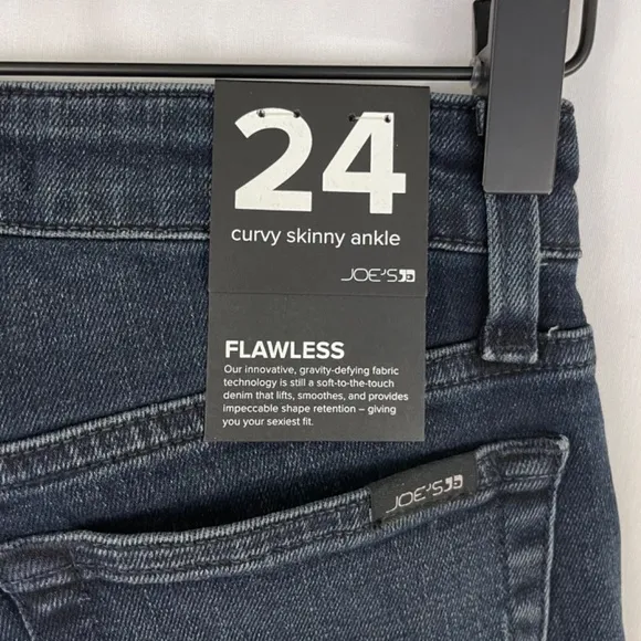 New Joe's Curvy Skinny Ankle Jeans Dark Wash Stretch Denim Provo Size 24