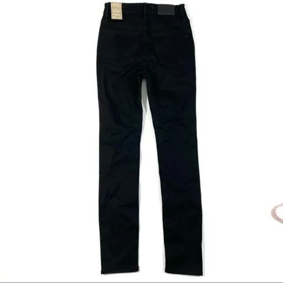 New Madewell 10&quot; High-Rise Skinny Jeans Black Carbondale F9226