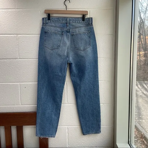 NEW Revice High Rise Distressed Straight Leg Jeans