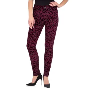 New with tags! Jordache Mid Rise Skinny Jeans in Flocked Cheetah Print, Sz 16!