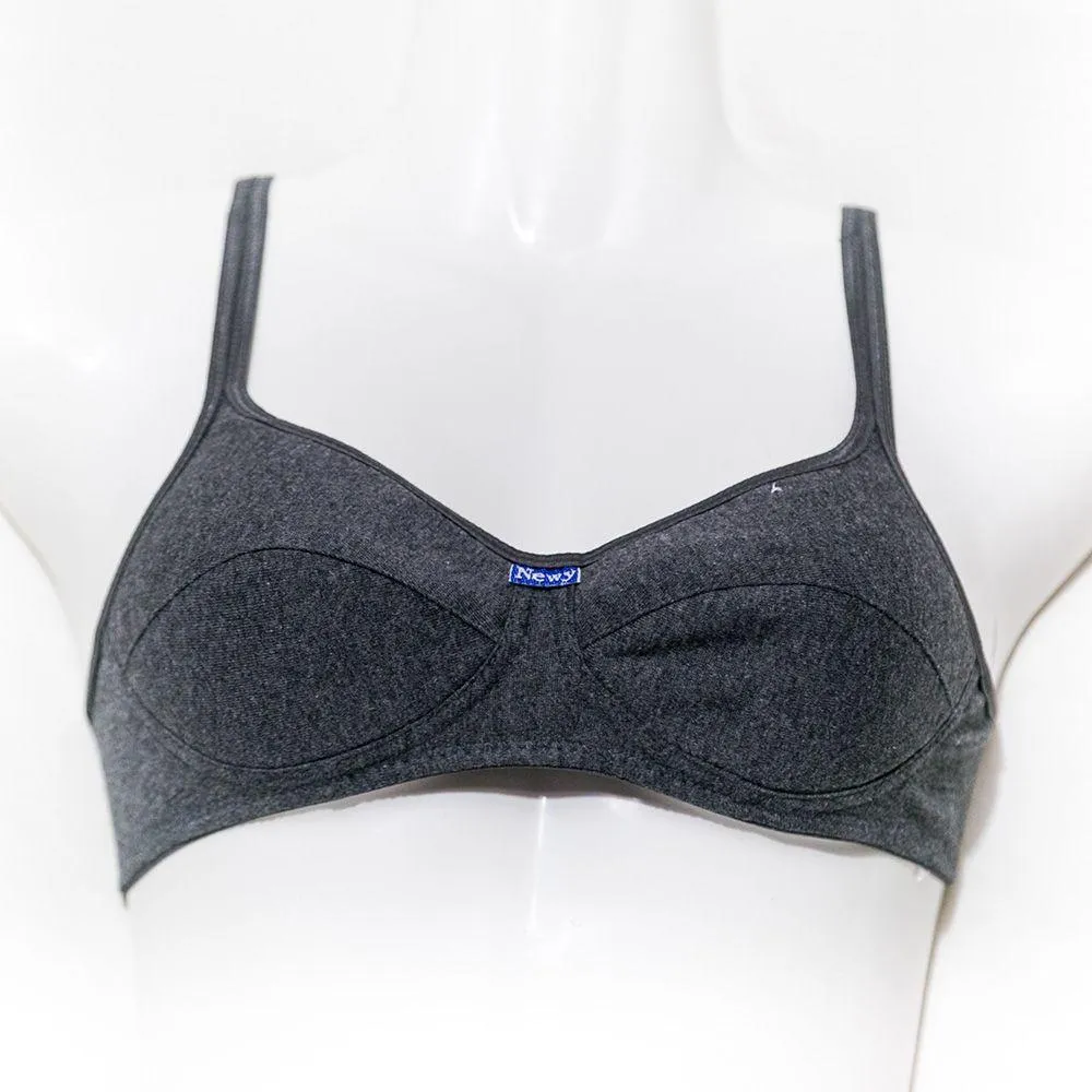 Newy Girls Bra - Soft Padded Non Wired Black Bra - 1208 - Thailand Bra