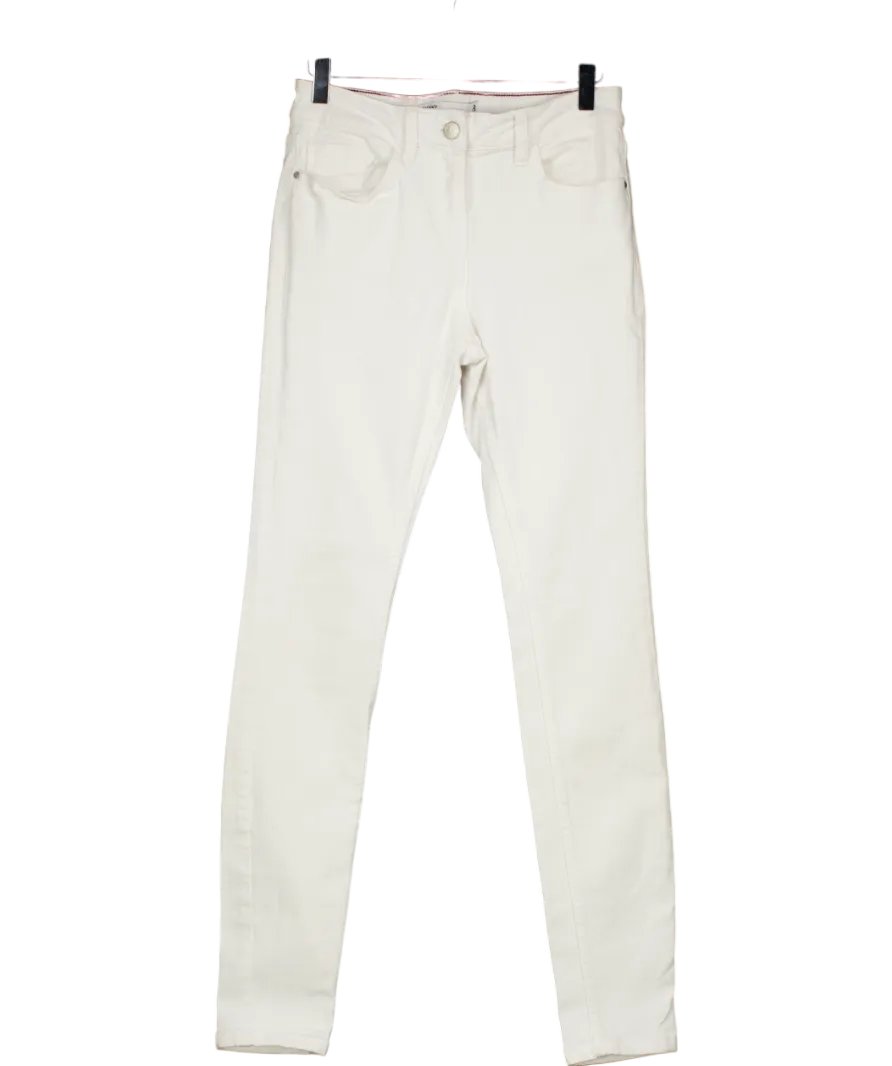 Next White Skinny Mid Rise Jeans Long UK 8
