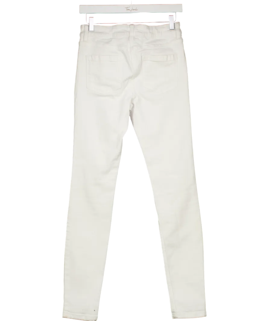 Next White Skinny Mid Rise Jeans Long UK 8