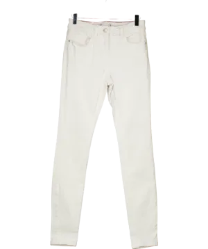 Next White Skinny Mid Rise Jeans Long UK 8