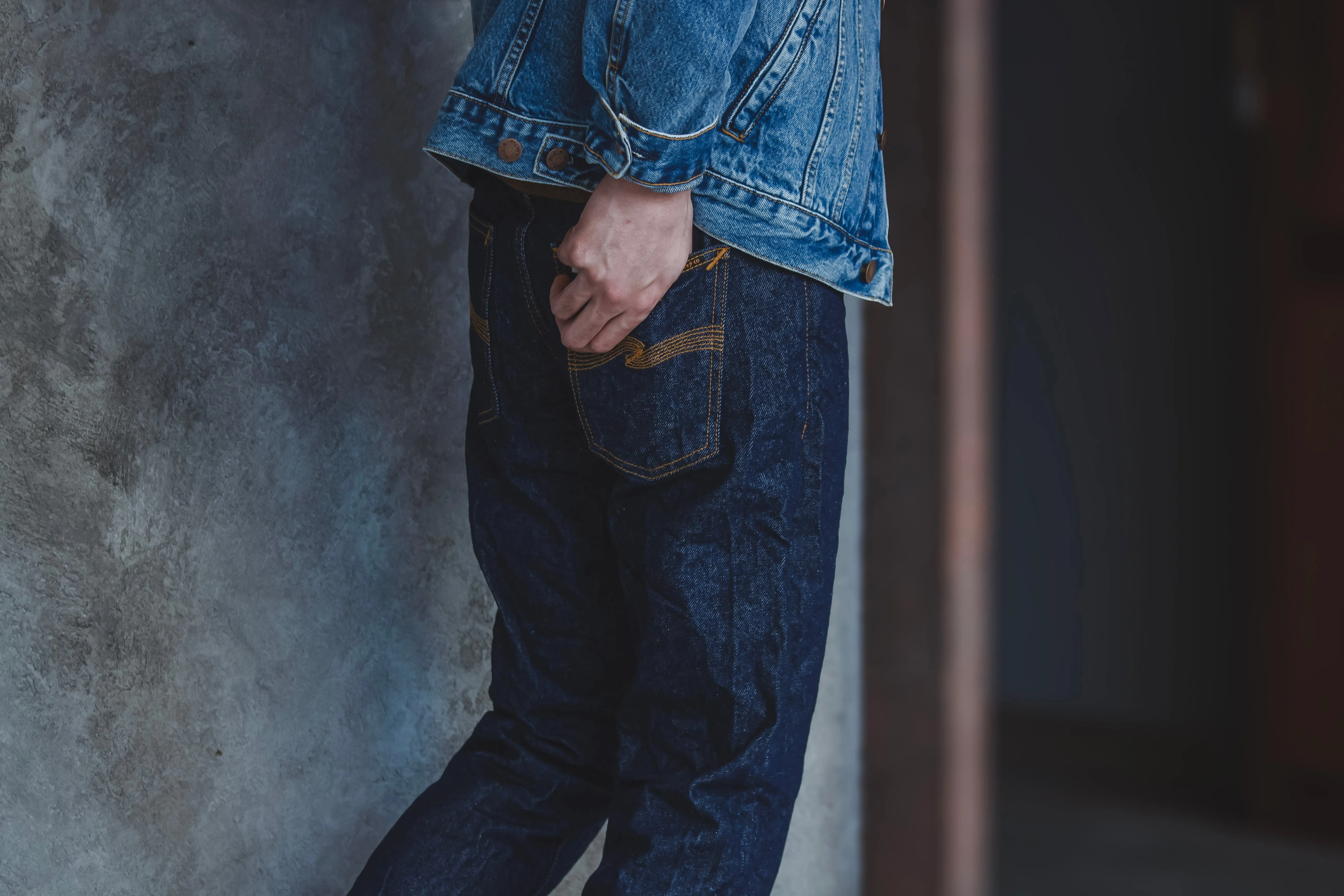 【Nudie Jeans】霜絮復古藍 一洗 修身直筒／Gritty Jackson Soaked Neps