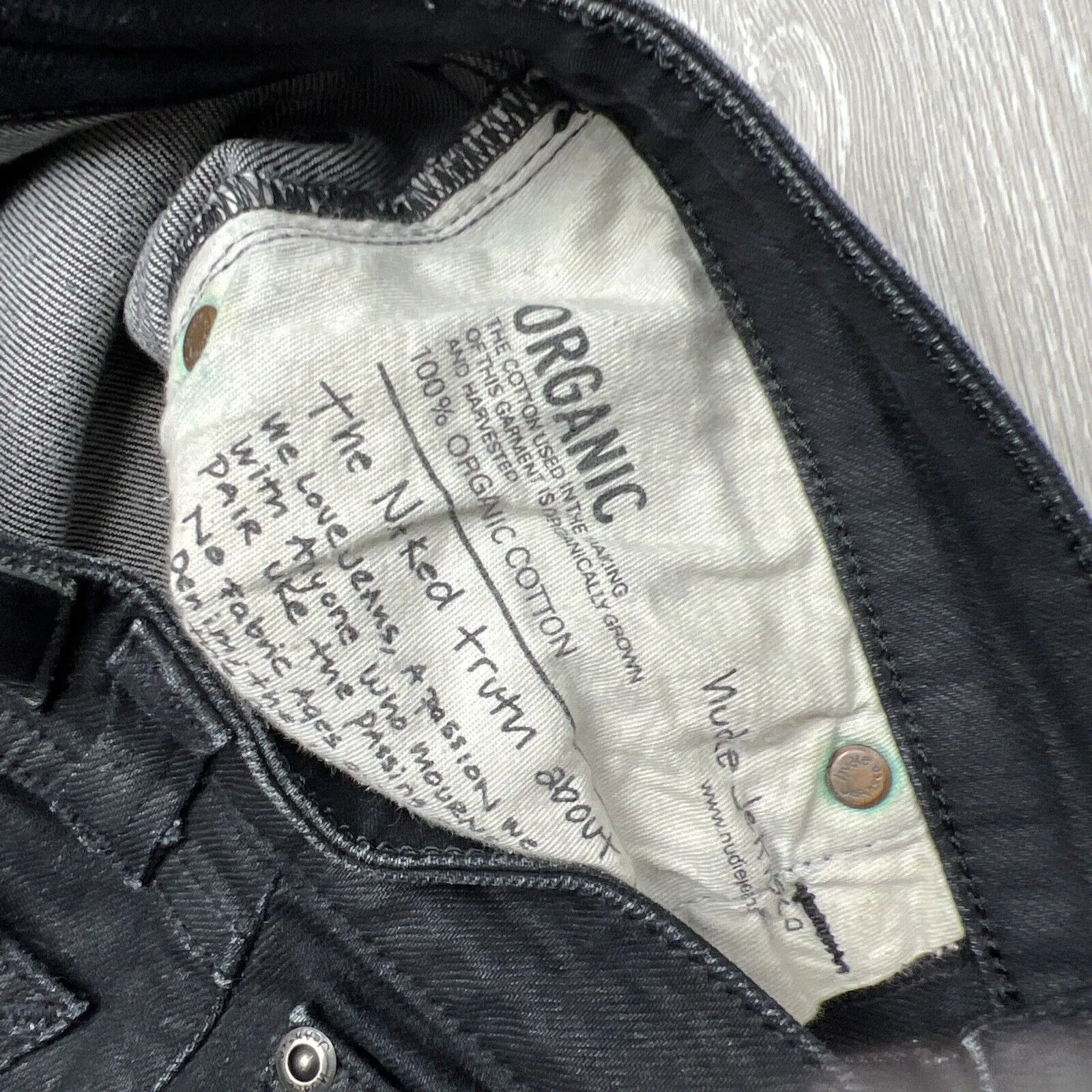 Nudie Jeans Womens Black Skinny Jeans Size 24 / 32