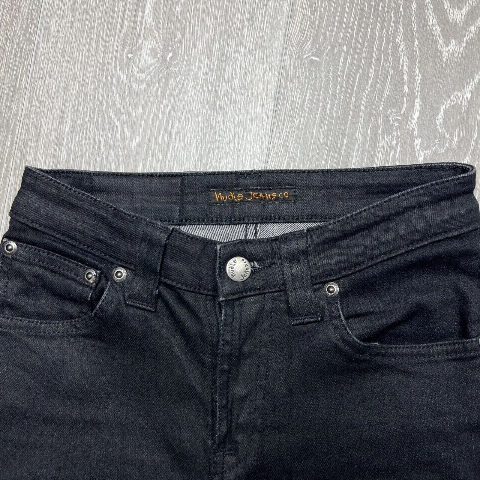 Nudie Jeans Womens Black Skinny Jeans Size 24 / 32