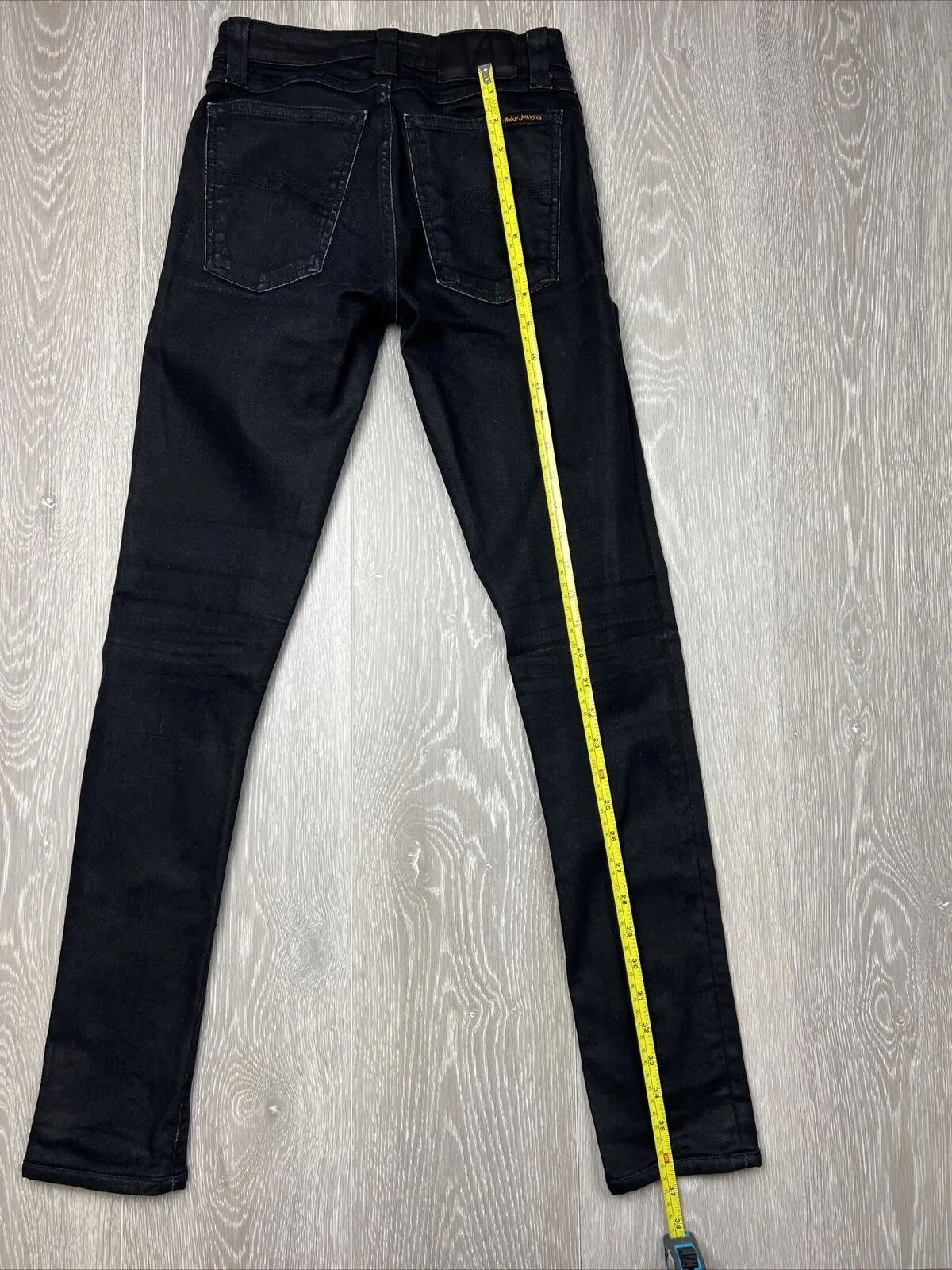 Nudie Jeans Womens Black Skinny Jeans Size 24 / 32
