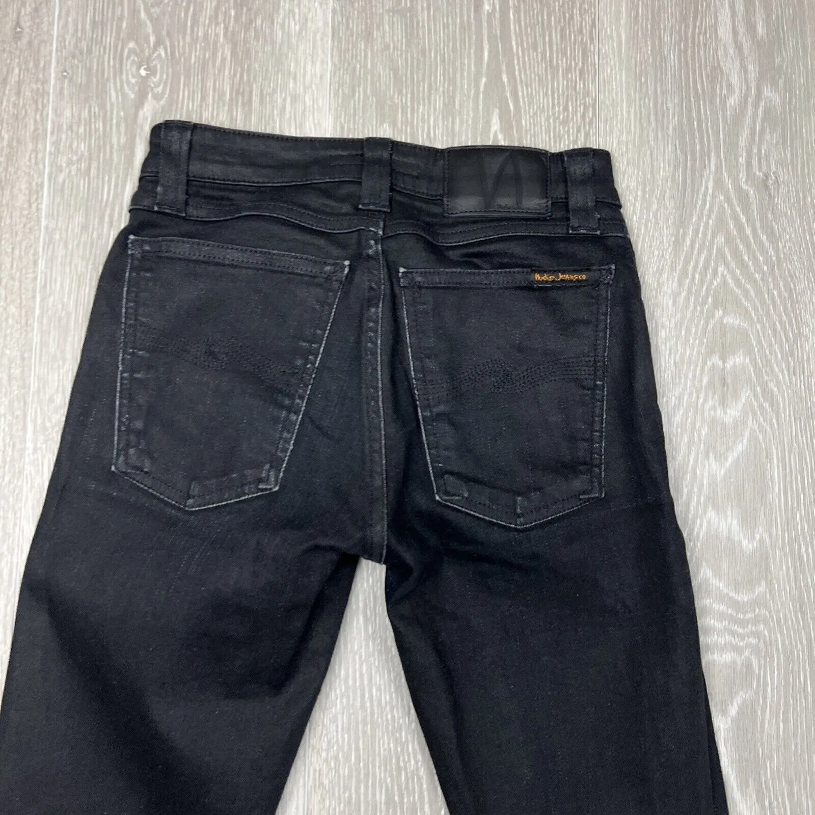 Nudie Jeans Womens Black Skinny Jeans Size 24 / 32