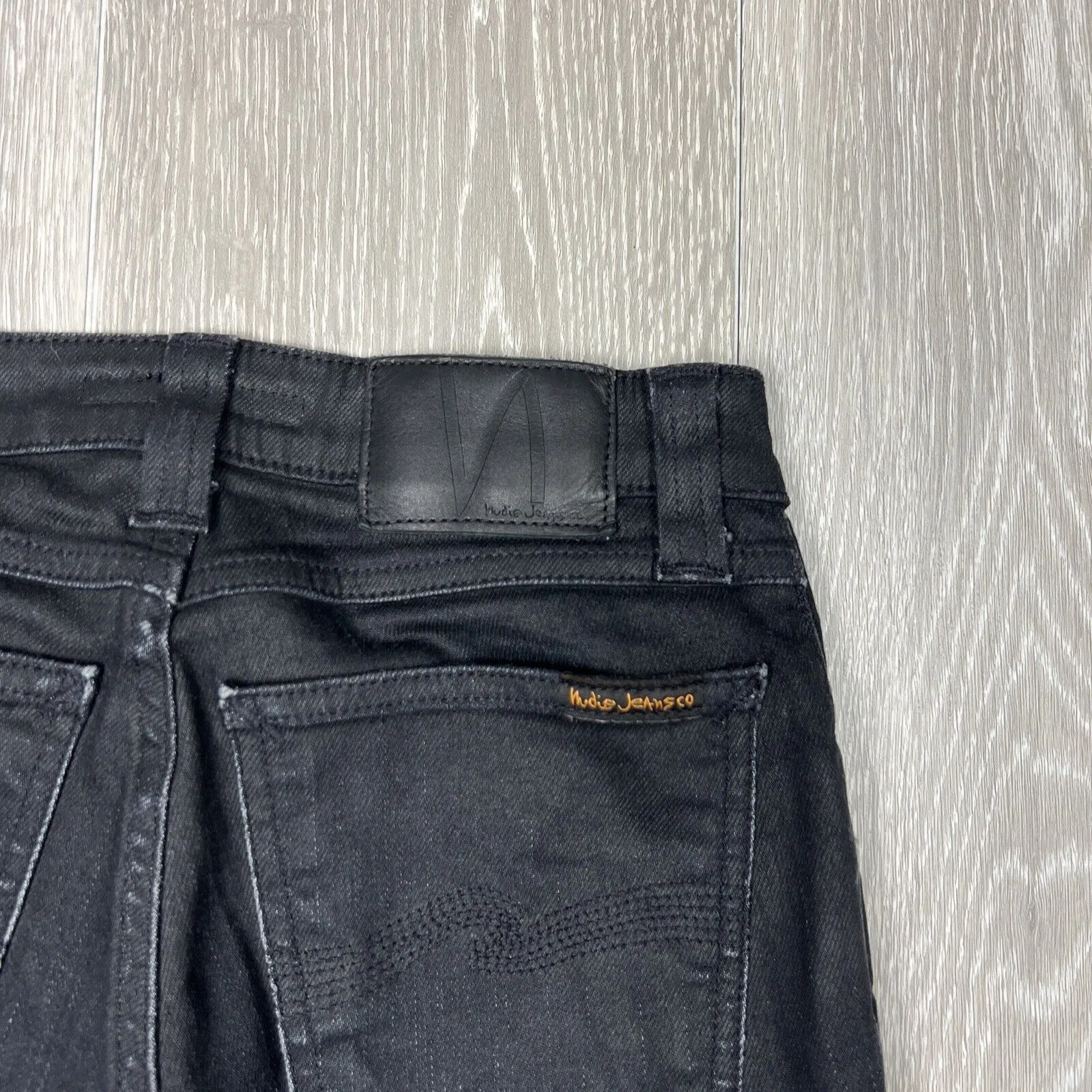 Nudie Jeans Womens Black Skinny Jeans Size 24 / 32