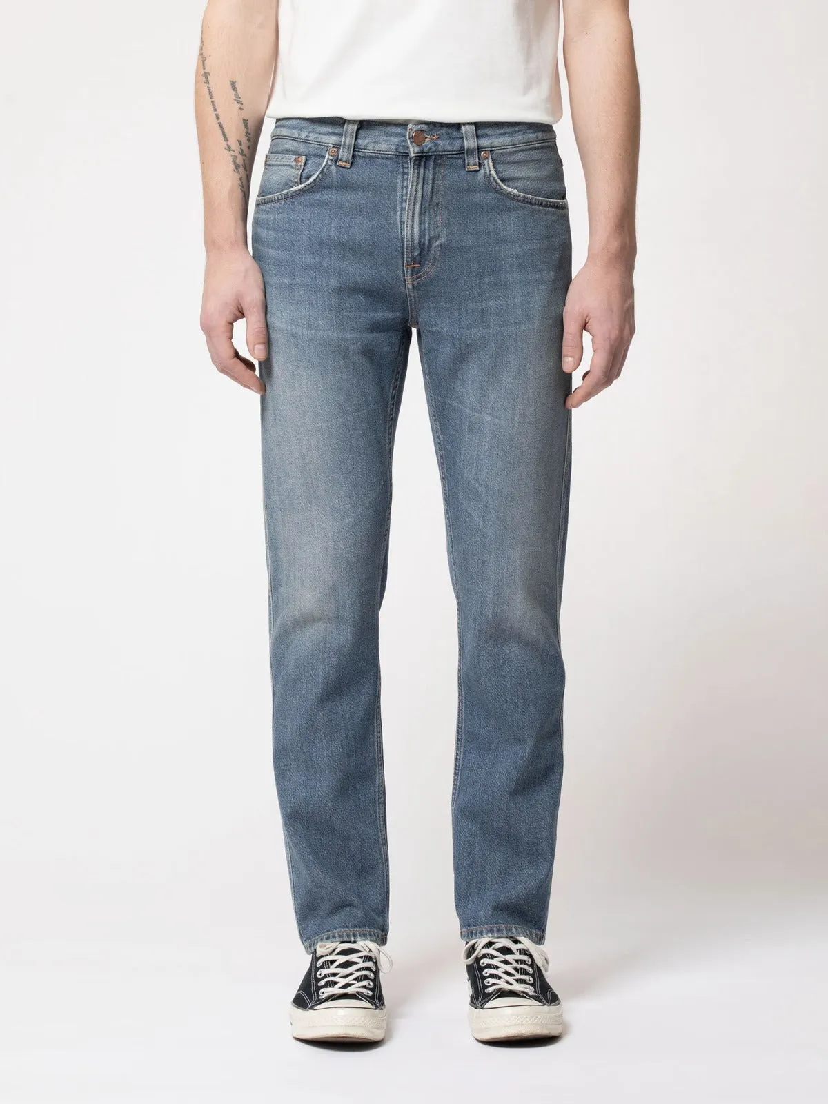 【Nudie Jeans】Gritty Jackson Outer Fellseams 破紋作舊復古中腰直筒牛仔褲