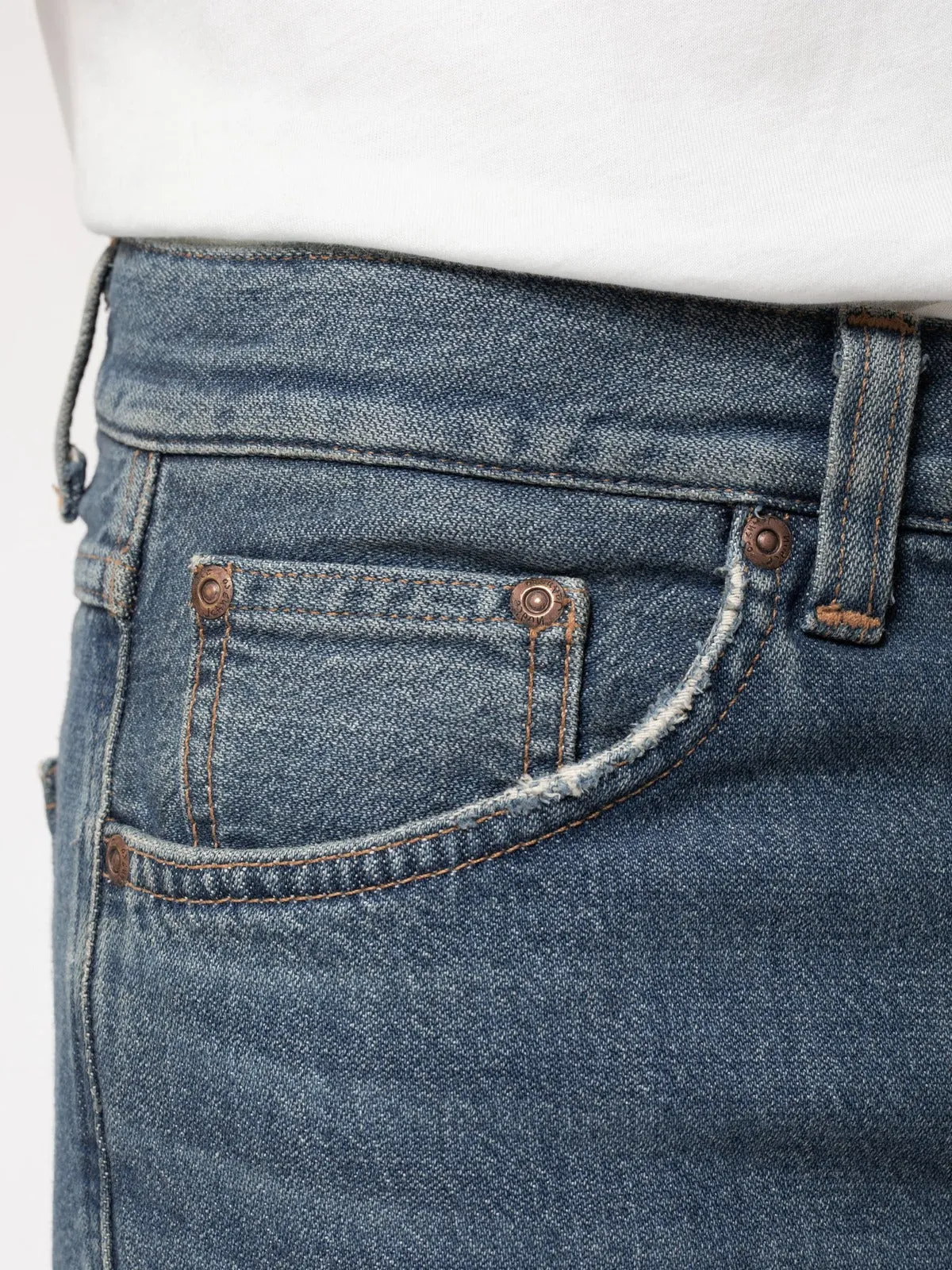 【Nudie Jeans】Gritty Jackson Outer Fellseams 破紋作舊復古中腰直筒牛仔褲