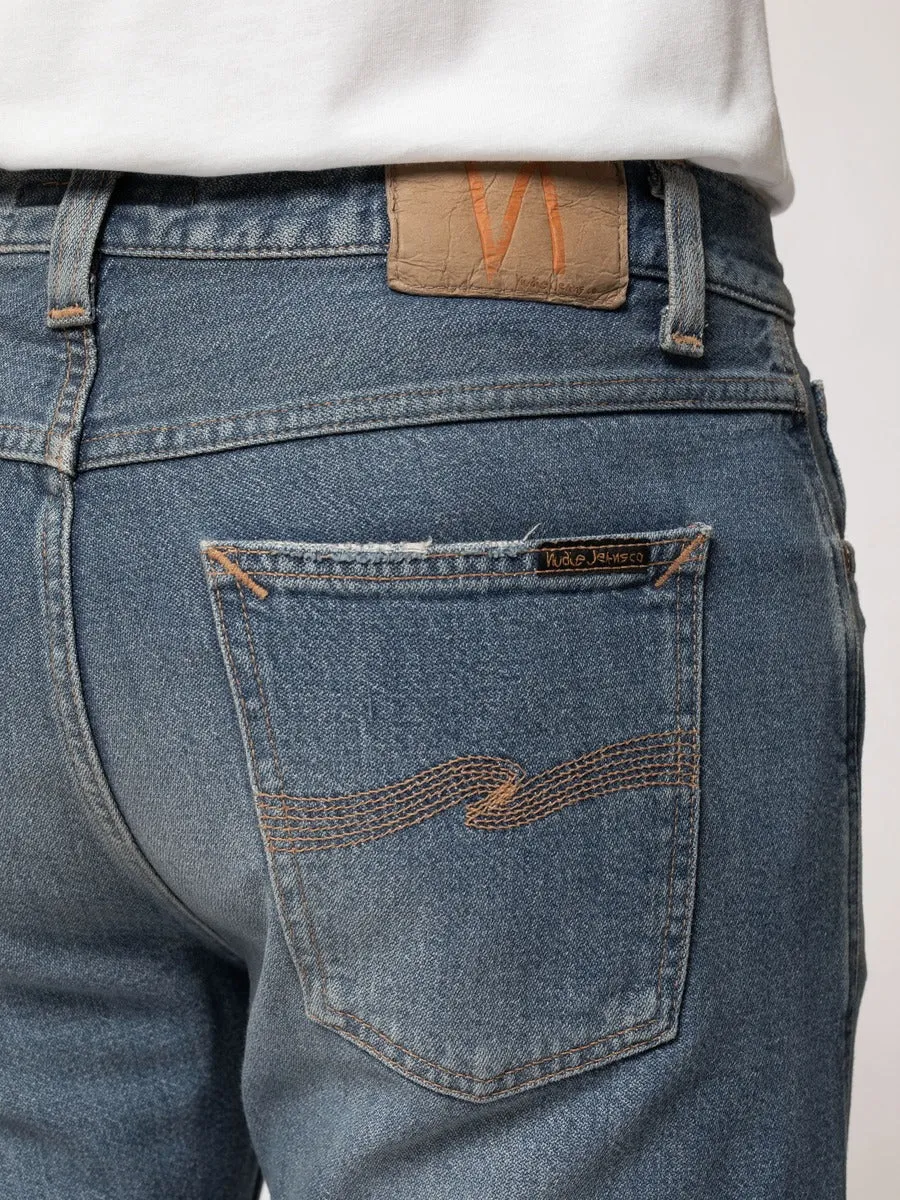 【Nudie Jeans】Gritty Jackson Outer Fellseams 破紋作舊復古中腰直筒牛仔褲