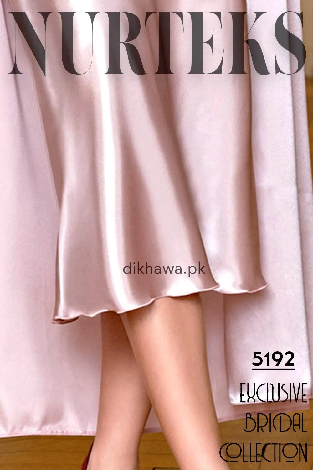 Nurteks - Exclusive Bridal Wedding Honeymoon 2Pc Long Nighty Set with Robe 5192 - Turkish Brand
