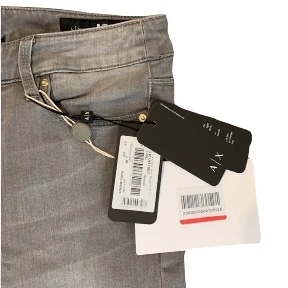 NWT ARMANI EXCHANGE Mid Rise Super Skinny Lift Up Jeans - Size 27